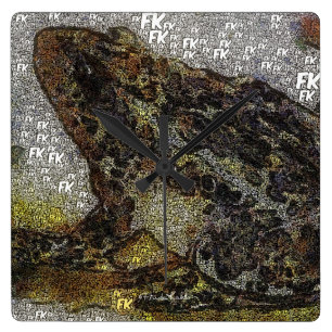 Reloj Cuadrado Pintura de la rana del FK-Estilo de Frida Kahlo