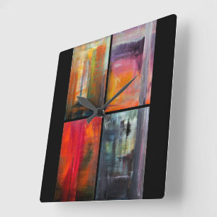 Reloj Cuadrado Pintura de las Estaciones por Alfred Fox