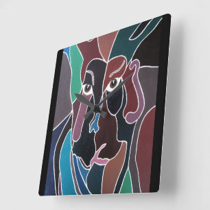 Reloj Cuadrado Pintura de retrato abstracto de Alfred Fox