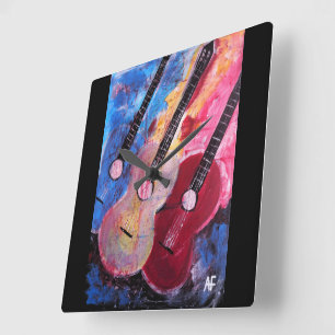 Reloj Cuadrado Pintura Jamming be Goode de Alfred Fox