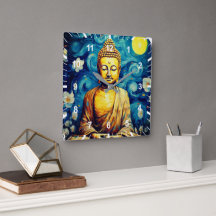 pintura moderna de Buda colorida