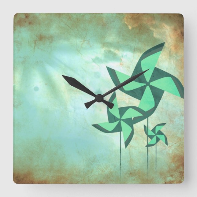 Reloj Cuadrado pinwheel dreams (Anverso)