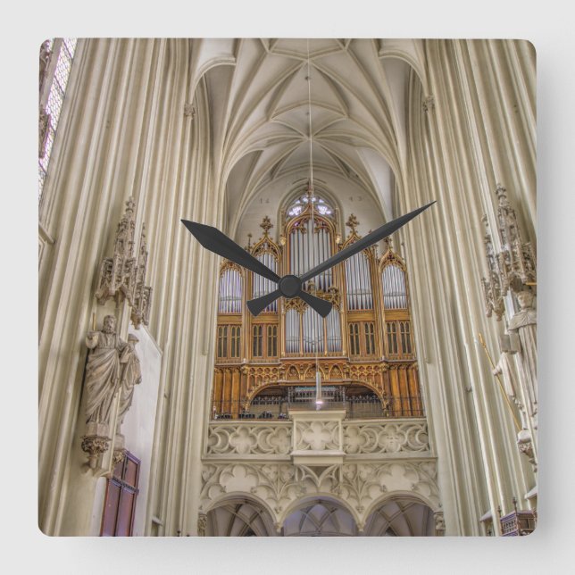 Reloj Cuadrado Pipe Organ Maria Am Gestade (Anverso)