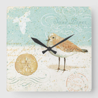 Reloj Cuadrado Piper de arena francesa vintage