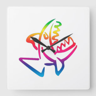 Reloj Cuadrado Piraña