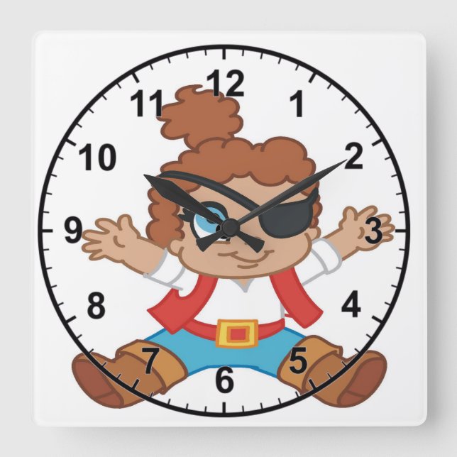 Reloj Cuadrado Pirata Boy (Anverso)