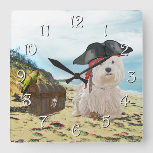 Reloj Cuadrado Pirate Westie