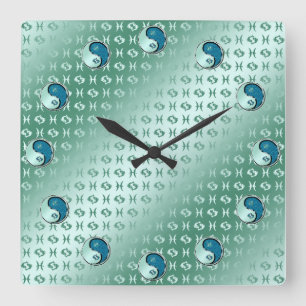 Reloj Cuadrado Piscis
