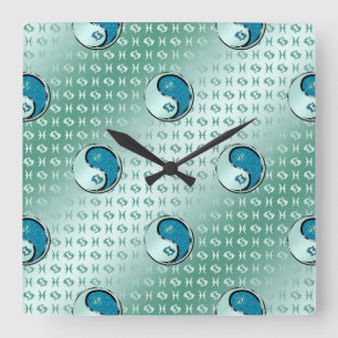 Reloj Cuadrado Piscis