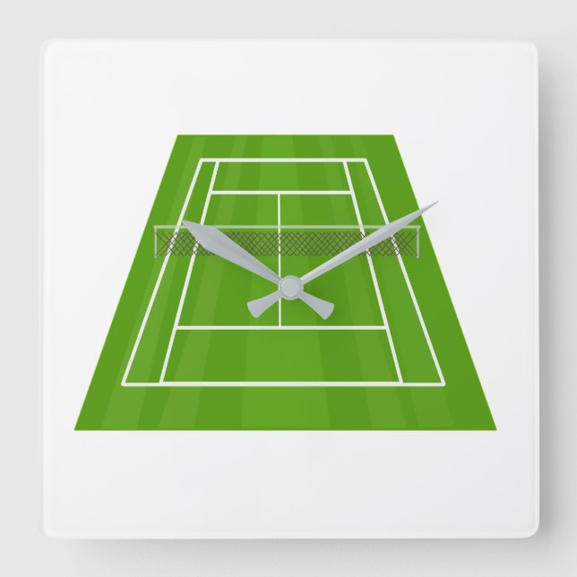 Reloj Cuadrado Pista de tenis (Anverso)