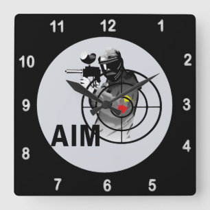 Reloj Cuadrado Pistola AIM de Paintball
