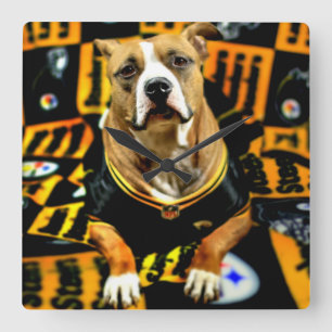 Reloj Cuadrado Pitbull Rescue Dog Football Fanatic