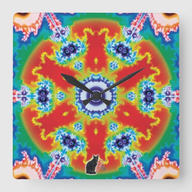 Reloj Cuadrado Pivitol Kaleidoscope (Anverso)