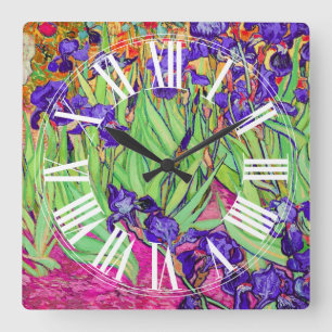 Reloj Cuadrado PixDezines van gogh iris/st. remy