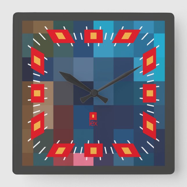 Reloj Cuadrado PIXELAT FIRST SERIES LEX by Masanser (Anverso)