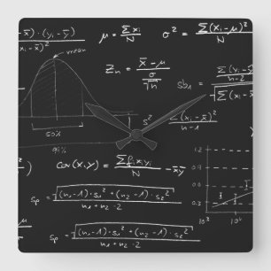 Reloj Cuadrado Pizarra de las estadísticas