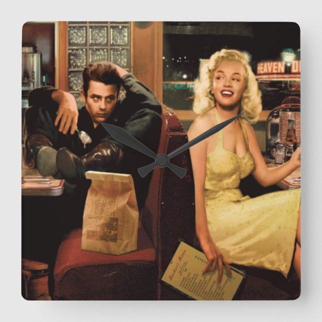 Reloj Cuadrado Placa azul (Anverso)