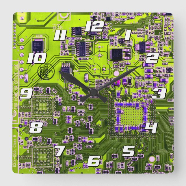 Reloj Cuadrado Placa de circuito impreso del conjunto PCB del cir (Anverso)