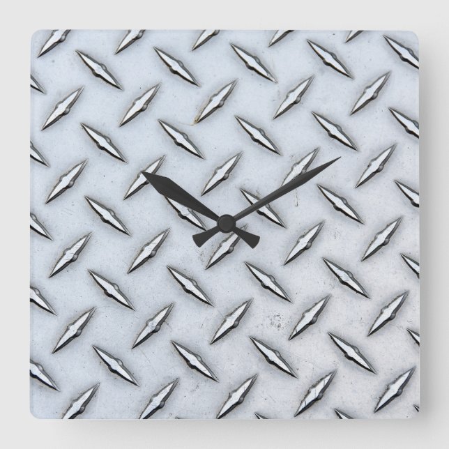 Reloj Cuadrado Placa de diamante de acero (Anverso)