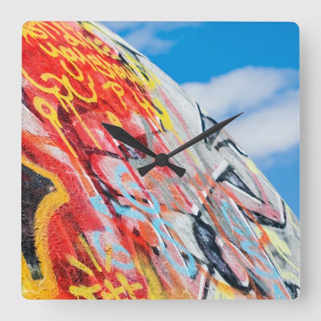 Reloj Cuadrado planet graffiti (Anverso)
