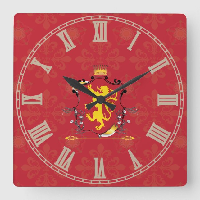 Reloj Cuadrado plantagenetas (Anverso)