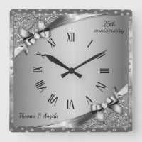 Plata Metálica y Diamante, 25 Aniversario de Lujo