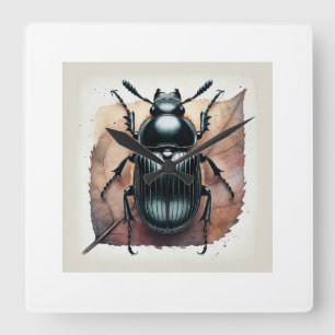 Reloj Cuadrado Platydema Beetle Dorsal View 210824IREF247 - Water