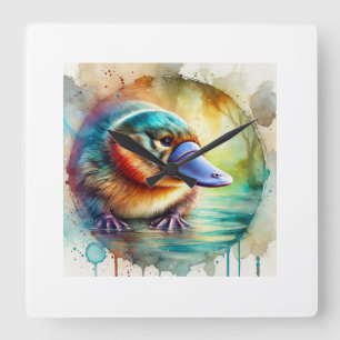 Reloj Cuadrado Platypus 100924AREF137 - Watercolor