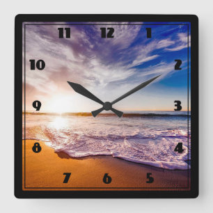 Reloj Cuadrado Playa