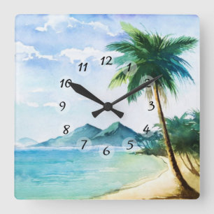 Reloj Cuadrado Playa