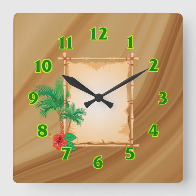 Reloj Cuadrado Playa (Anverso)