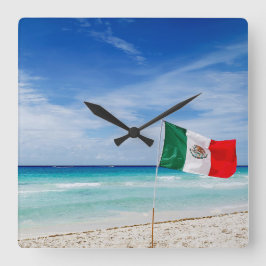 Reloj Cuadrado Playa de Bandera de México