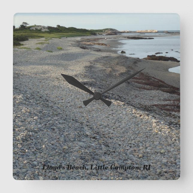 Reloj Cuadrado Playa de Lloyd's, Little Compton, RI (Anverso)