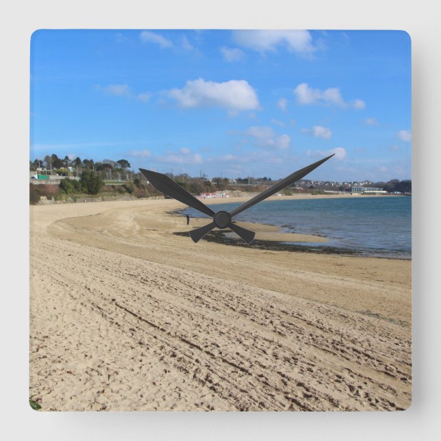 Reloj Cuadrado Playa de Moulin Blanc en Brest (Anverso)