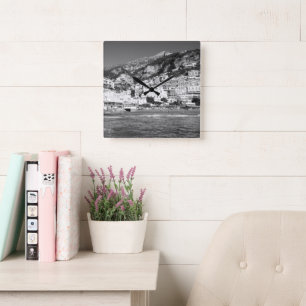 Reloj Cuadrado Playa de Positano Marina Grande 1 - BN