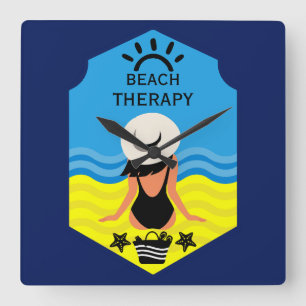 Reloj Cuadrado Playa de Verano Esencial