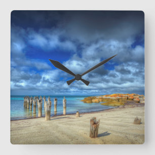 Reloj Cuadrado Playa el Wybalena, isla de Lillies del Flinders
