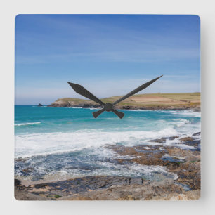 Reloj Cuadrado Playa England de la bahía de Boobys
