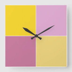 Reloj Cuadrado Playful Lemon Raspberry Squares