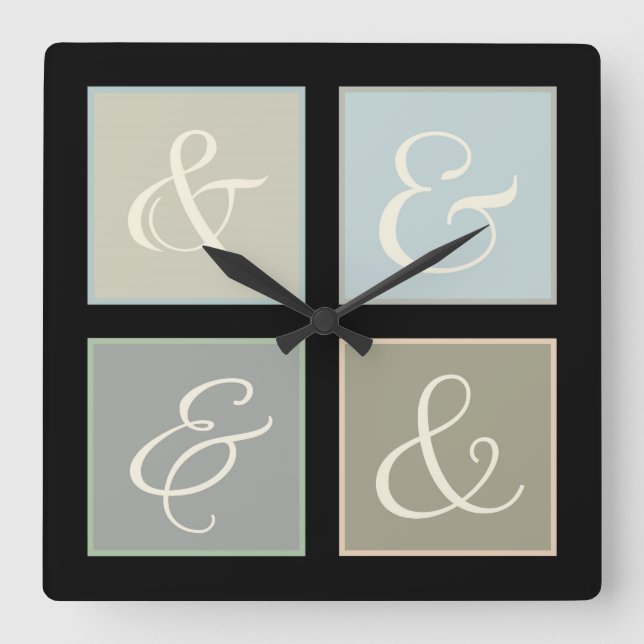 Reloj Cuadrado Plaza Ampersand (Anverso)