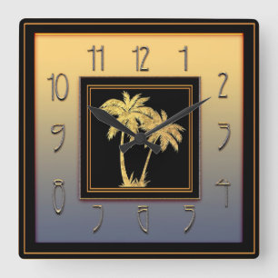 Reloj Cuadrado Plaza de Palm Art Deco