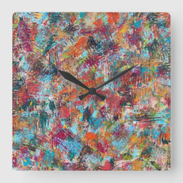 Reloj Cuadrado Plum Crazy Wall Clock