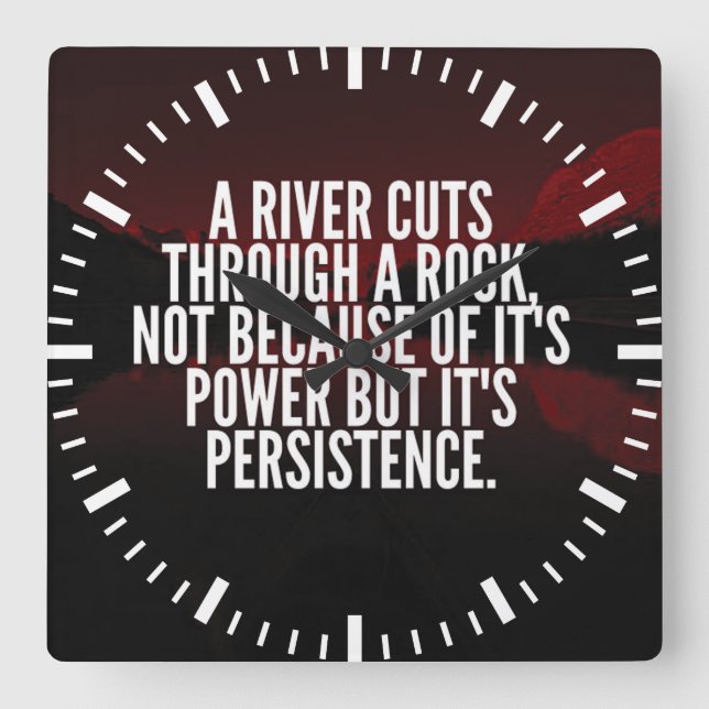 Reloj Cuadrado Poder y persistencia - Motivación (Anverso)