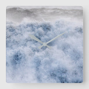 Reloj Cuadrado Poderosas Olas De Tormenta En Invierno