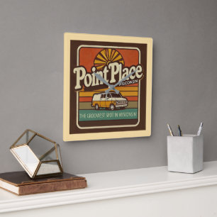 Reloj Cuadrado Point Place Wisconsin