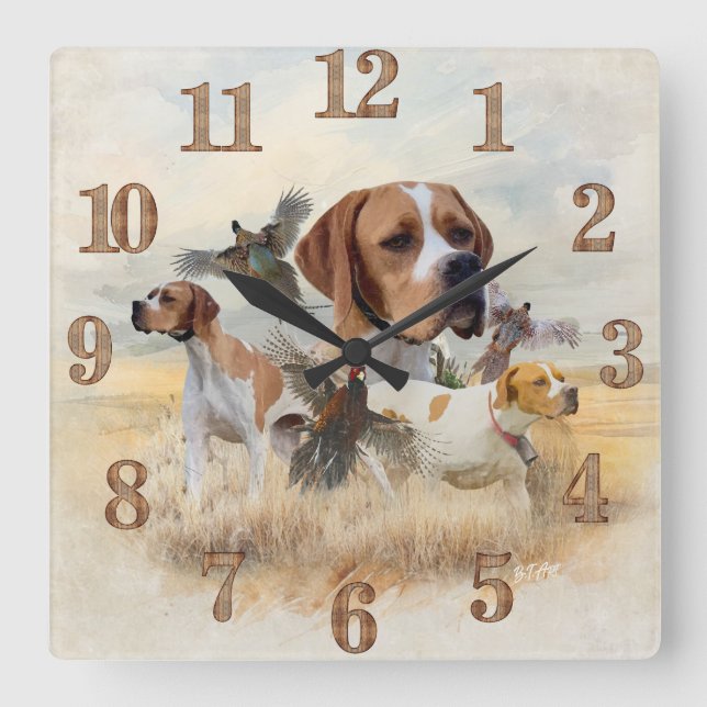 Reloj Cuadrado Pointer Inglés  (Anverso)