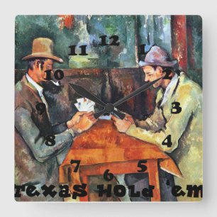 Reloj Cuadrado Póker del em del ` del asimiento de Tejas