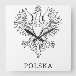 Reloj Cuadrado Poland's White Eagle Contemporary State Emblem 
