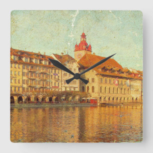 Reloj Cuadrado Polaroids from Lucerne