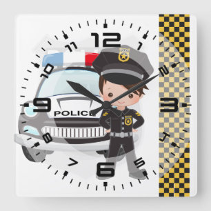 Reloj Cuadrado Policía
